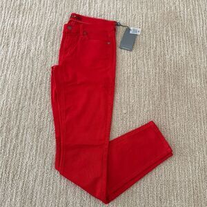 7 for All Mankind Red Women's Skinny Jeans